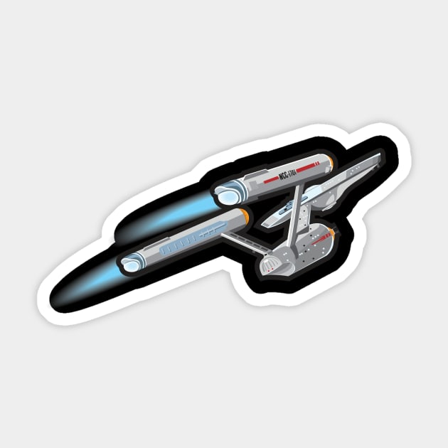 Enterprise Classic Sticker by LaughingDevil